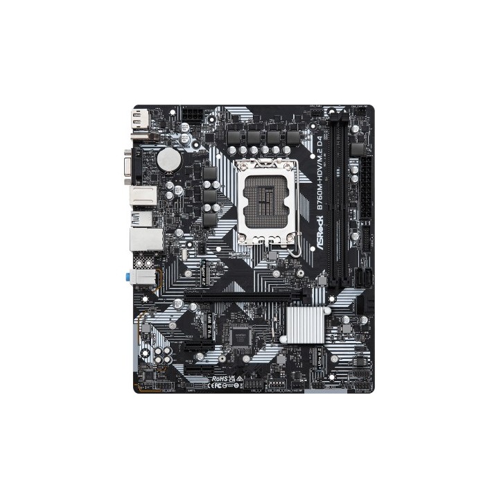asrock asrock b760m hdv/m.2 d4 intel b760 lga 1700 micro atx
