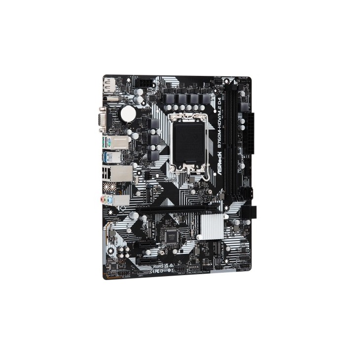 asrock asrock b760m hdv/m.2 d4 intel b760 lga 1700 micro atx