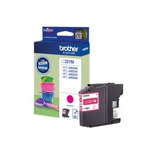 brother cartucho tinta brother lc221m magenta 260 paginas dcpj562dw    mfcj480dw    mfcj680dw