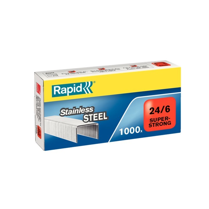 caja 1000 grapas rapid 24/6mm acero 24858100