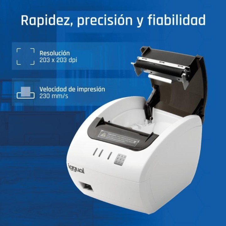 iggual impresora t?rmica tp easy 80w usb+rj11 blan