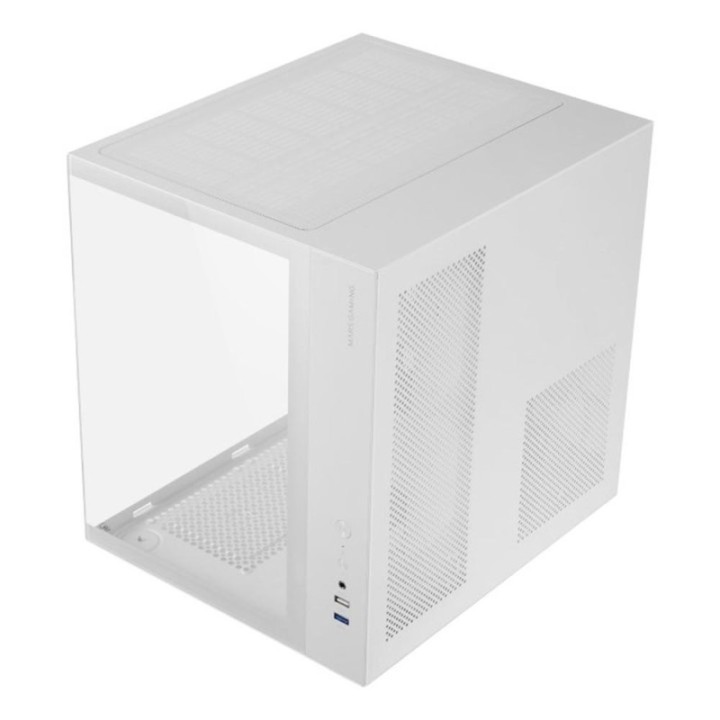 mars gaming caja ordenador mars gaming mcvonew atx frgb cristal templado blanca