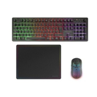 mars gaming teclado + raton mars gaming mcpwxes inalambrico negro + alfombrilla