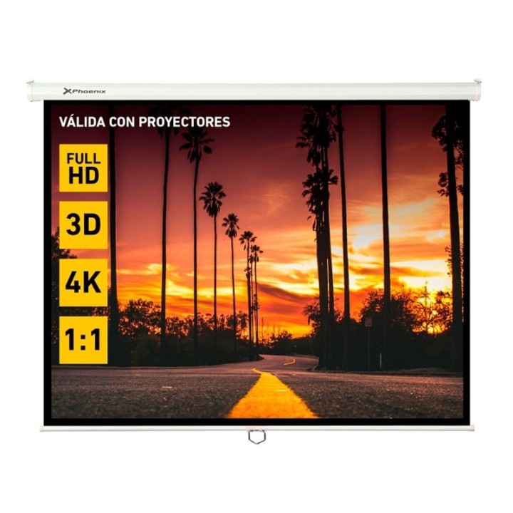 phoenix technologies phoenix    pantalla de proyecci?n manual plegable 112 pulgadas 2 x 2m formatos