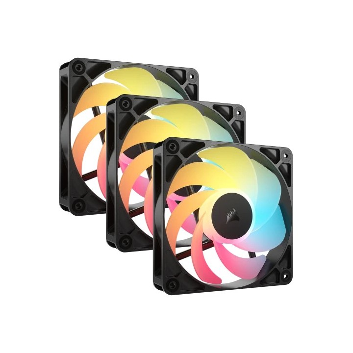corsair corsair rs120 r argb carcasa del ordenador ventilador 12 cm negro 3 pieza s
