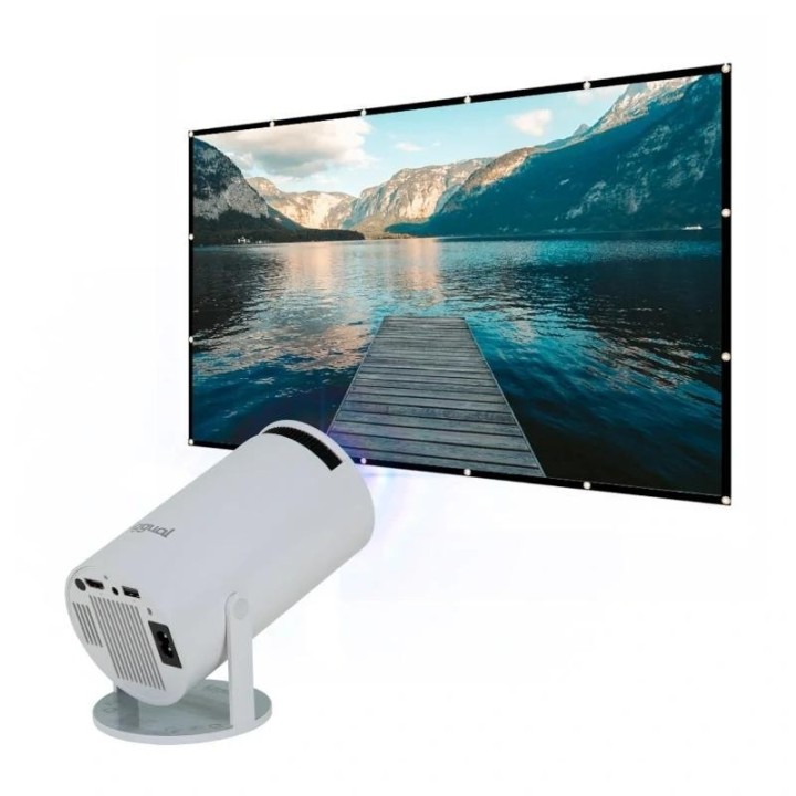 iggual pack mini proyector + pantalla 120" plegabl