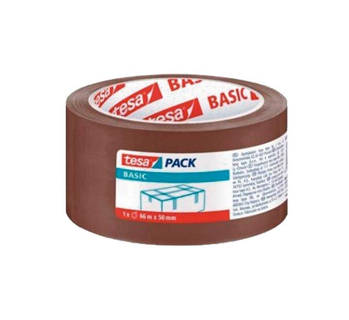 rollo precinto tesa basic pp 50mmx66m marron