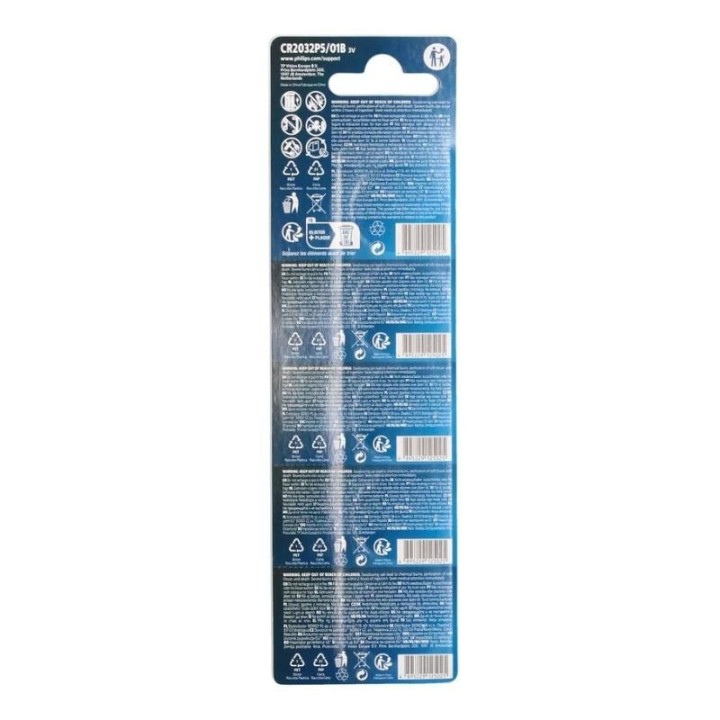 philips pila boton litio cr2032 3v blister5
