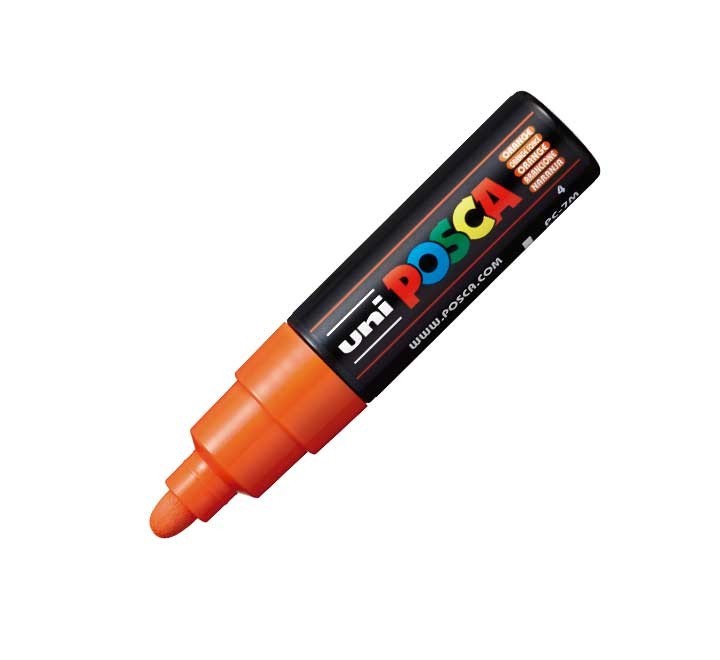 marcador uniball posca pc7m 4.5 5.5mm naranja