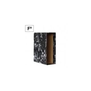 ancor caja para archivador jaspeado a z folio negro ancor 002065  pack  25 unidades