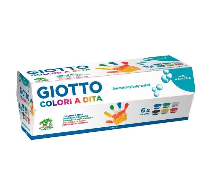 est. 6 botes pintura dedos giotto 100ml stdo