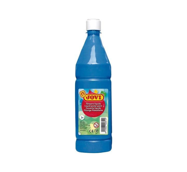 tempera liq. jovi escolar 1000ml azul cyan 51121