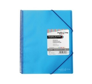 carp. grafoplas 50 fundas maxiplas c/espiral azul