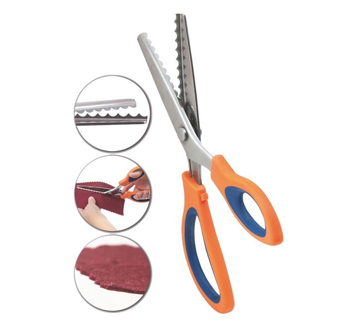 tijeras dentadas faibo fieltro 24cm 7640b 5 ondas
