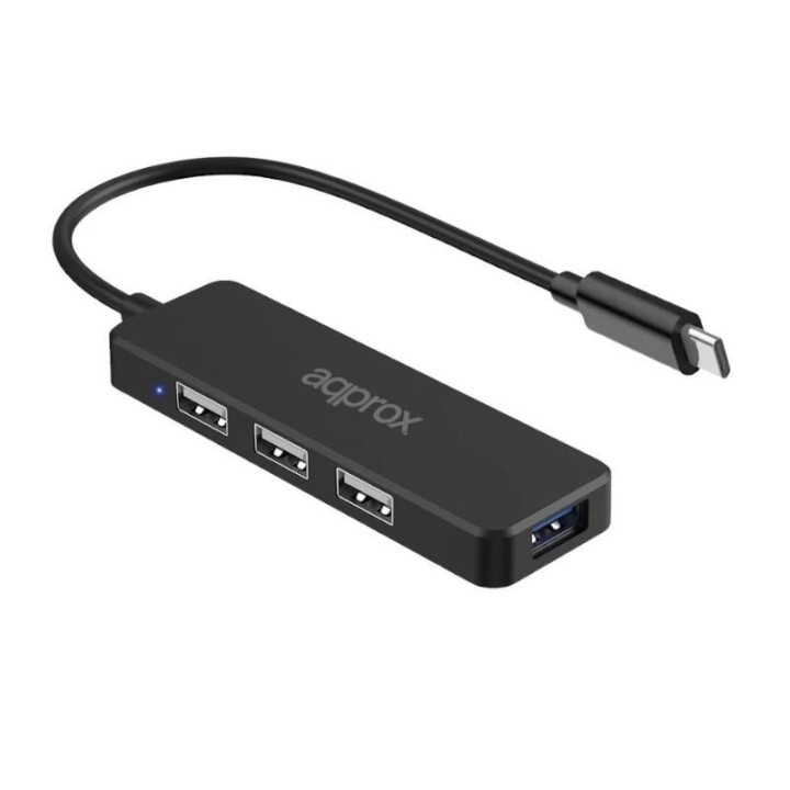 approx hub usb tipo c 3usb 2.0 + 1puerto usb 3.0