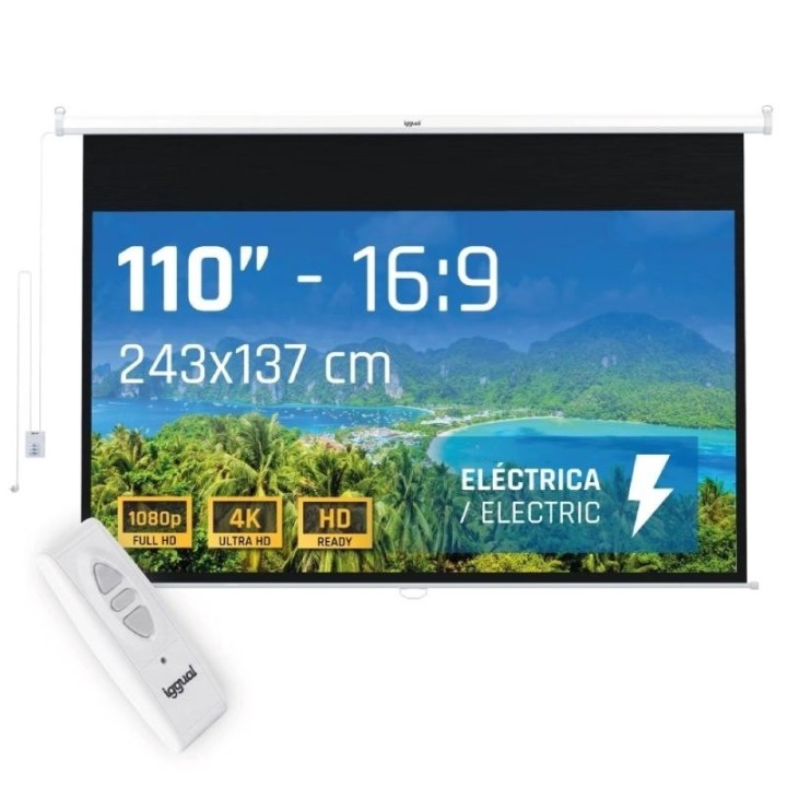 iggual pantalla el?ctrica 16 9 110" 243x137 cm