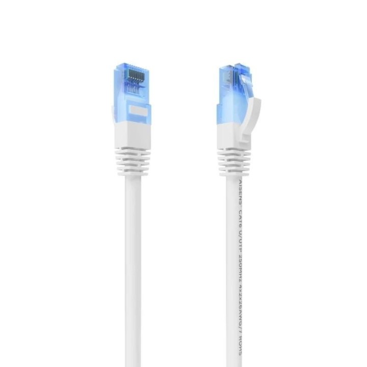 aisens cable rj45 cat.6 utp awg26 cca blanco 30cm