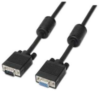 cable aisens svga con ferrita hdb15/m hdb15/h negro 1.8m