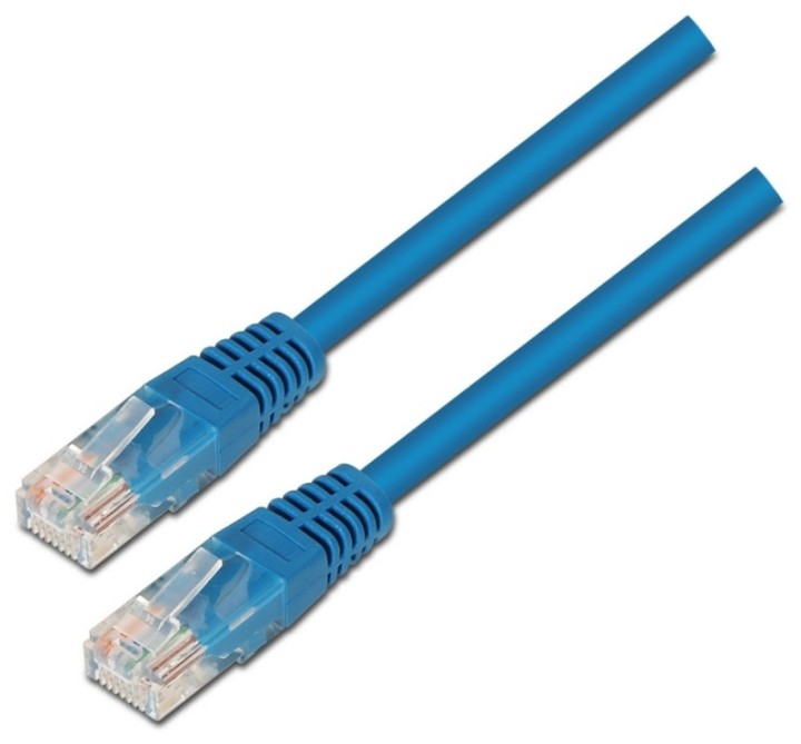 cable red aisens latiguillo rj45 cat.6 utp awg24 azul 2.0m