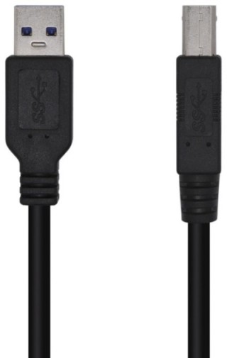 cable aisens usb 3.0 impresora tipo a/m b/m negro 3.0m