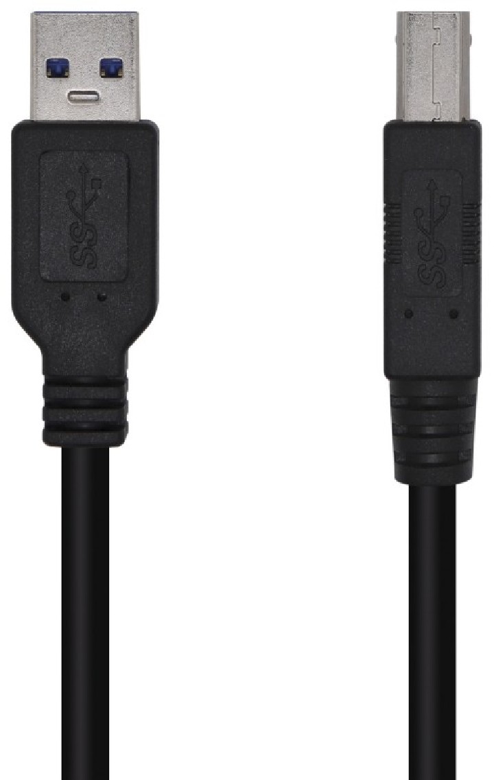 cable aisens usb 3.0 impresora tipo a/m b/m negro 3.0m