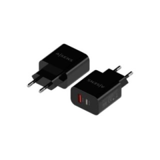 aisens cargador 20w usb c pd3.0 usb a qc3.0 negro