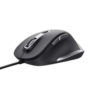 mouse trust fyda con cable, 6 botontes, rueda desplazamiento 5000dpi negro 24728