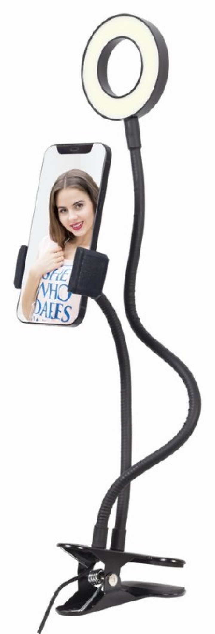 anillo de luz para selfie con soporte para telefono