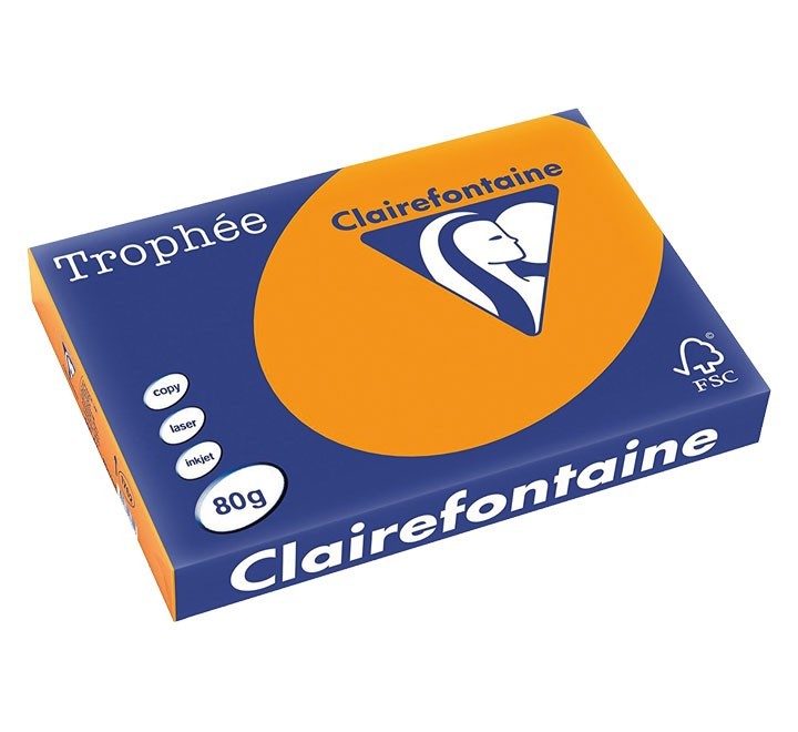 paq. 500h pap. trophee clf intenso a3 80g naranja