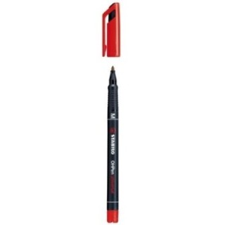 stabilo marcador permanente punta media ohpen universal 1mm. rojo stabilo 843/40  pack  10 unidades
