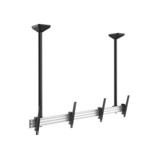 soporte de techo profesional equip 650373 para 2 pantallas 45" 55" inclinable max. 50kgs por pantall