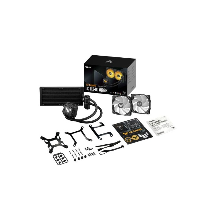 asus asus tuf gaming lc ii 240 argb procesador kit de refrigeracion liquida 12 cm negro