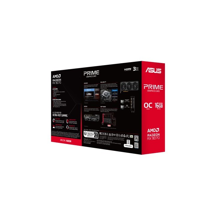 asus asus prime  rx9070 o16g evo amd radeon rx 9070 16 gb gddr6