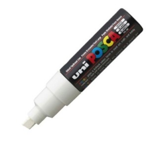 marcador uni ball posca pc8k 8.0mm blanco