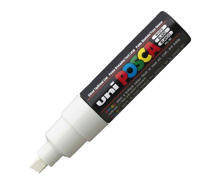 marcador uni ball posca pc8k 8.0mm blanco