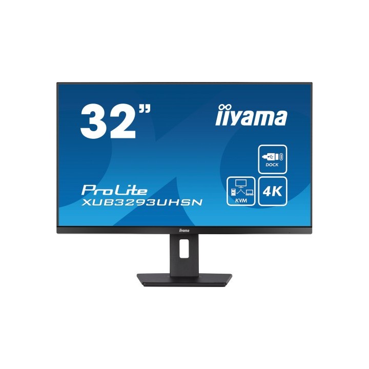 iiyama monitor iiyama 32" xub3293uhsn b5, ips, 60hz, 4 ms, hdmi, usb, usb c, displayport, alt, reg a