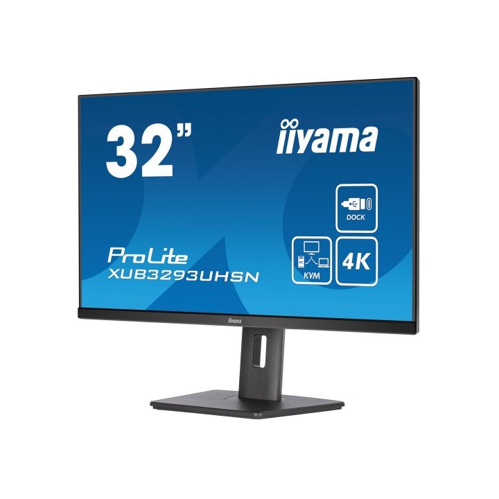 iiyama monitor iiyama 32" xub3293uhsn b5, ips, 60hz, 4 ms, hdmi, usb, usb c, displayport, alt, reg a