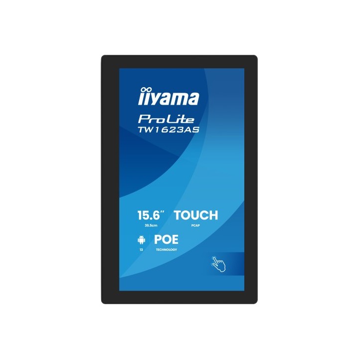 iiyama iiyama 15,6" panel pc android 13+gms, soc quad core rk3568 4gb, 32gb, 10 points touch, 1920x1