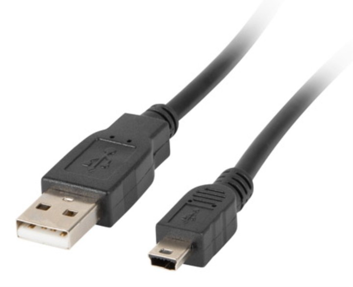 cable usb lanberg 2.0 macho/mini usb macho ferrita 1.8m negro