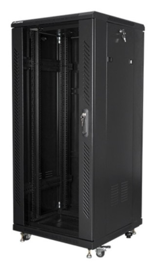 armario lanberg rack 19" 27u 600x600 flat pack black negro