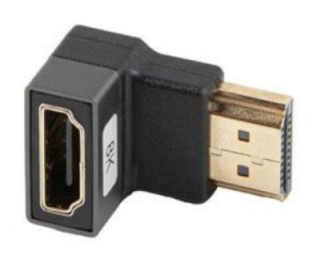 adaptador 8k lanberg hdmi m  a hdmi h  angulo abajo aluminio plata