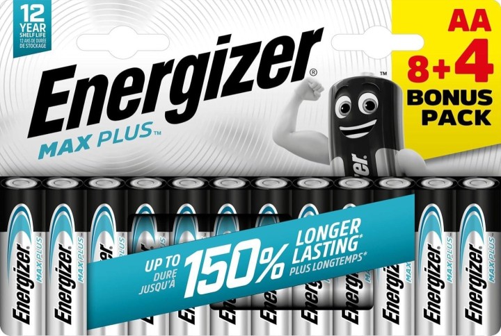 blister 8+4 pilas energizer max plus aa