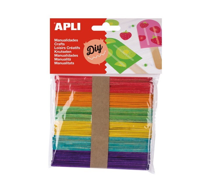 bolsa 50 palos polo apli colores surtidos