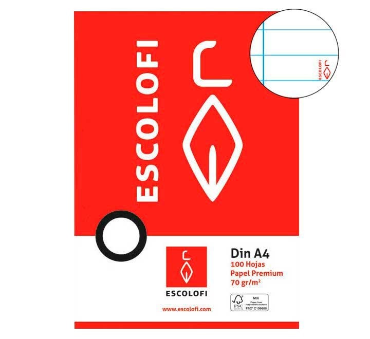 recambio 100h escolofi a4 70gr hztal mg pack  25 unidades