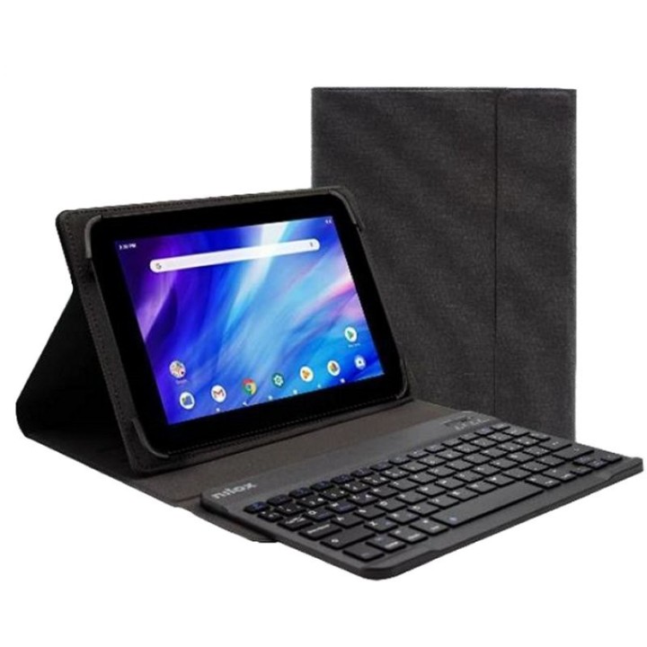 nilox funda tablet 9.7 a 10.5 teclado bt negro