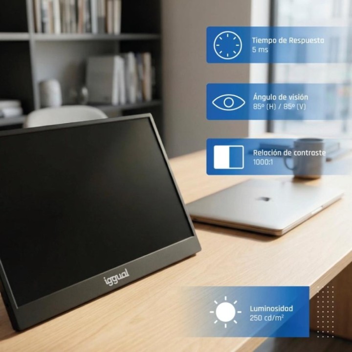 iggual monitor port?til 15,6" ips fhd usb c funda