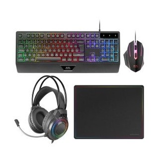 teclado mouse headset y alfombrilla mars gaming mcp124propt h mech rgb 3200dpi negro portugues