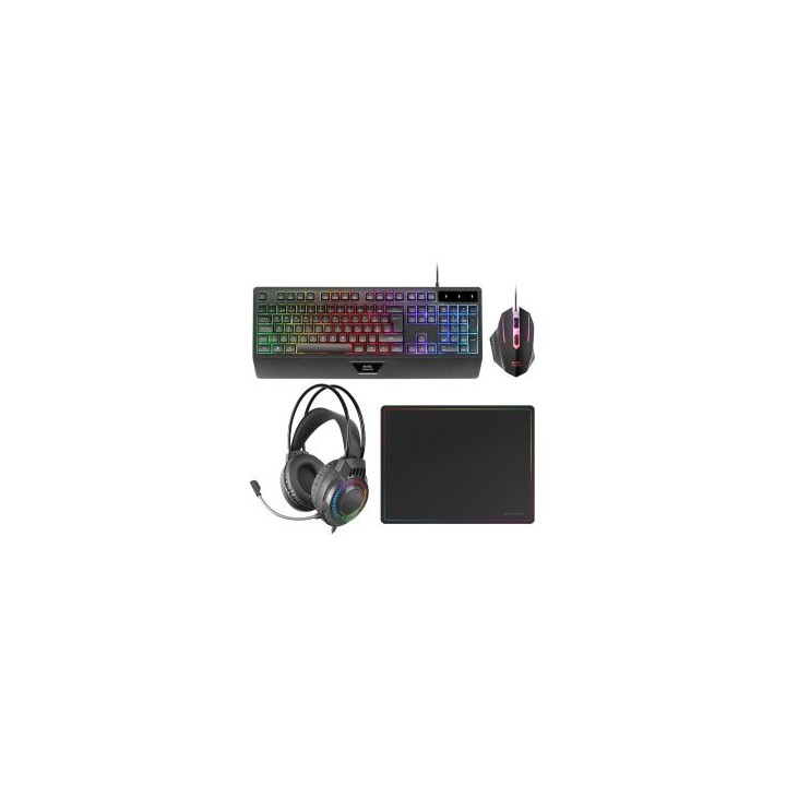 teclado mouse headset y alfombrilla mars gaming mcp124propt h mech rgb 3200dpi negro portugues