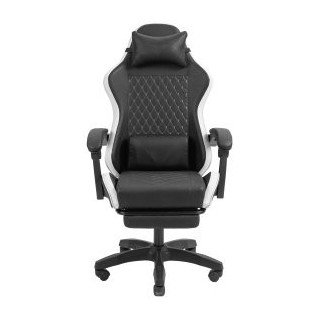 silla gamer mars gaming mgcxbbl negra y blanca reclinable reposabrazos ajustable reposapies cojines