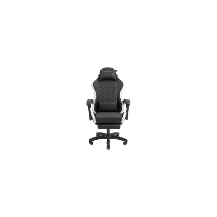 silla gamer mars gaming mgcxbbl negra y blanca reclinable reposabrazos ajustable reposapies cojines